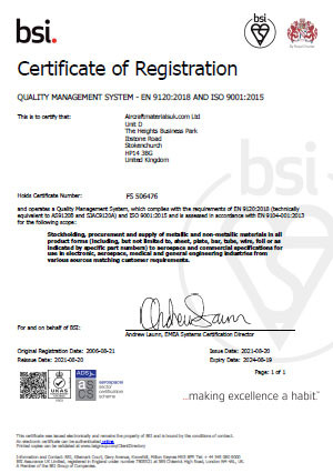 ISO 9001:2015 Certifcate